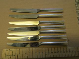 7 David Mellor = Pride Design Cutlery - Plated 1960s = Dessert Knives 19.  6 Cm