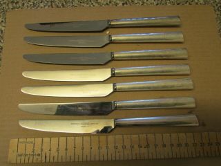7 David Mellor = Pride Design Cutlery - Plated 1960s = Dinner Knives 23 Cm