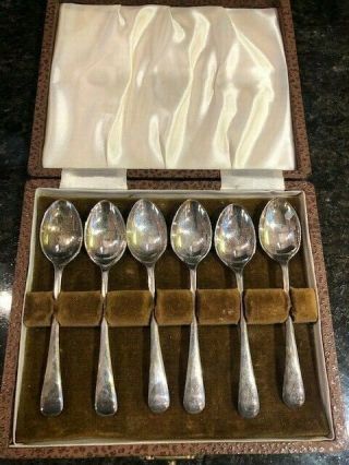 Antique English Sterling Silver Demitasse Spoons (6) Nr -