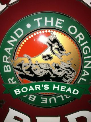 Weinhard ' s Red Boar ' s Head Rotating Neon Sign - - 22in Round 2