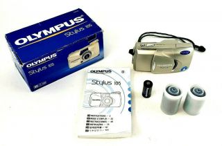 Vintage Olympus Infinity Stylus Zoom 105 35mm Point & Shoot Film Camera - W/ Box