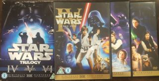 Star Wars Trilogy Box Set Dvd Theatrical Vintage Versions Iv V Vi R2