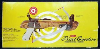 Vintage Wham - O 718 Powermaster Wood Pistol Crossbow