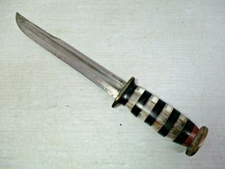 Wwii Navy Theater Made Plexiglass Trench Art 12 " Long Fixed Blade Knife