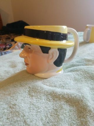 Walt Disney Dick Tracy Figural Ceramic Head Mug Coffee Cup 5 " Tall By Applause