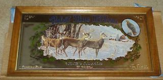 1991 Pabst Blue Ribbon Beer White Tailed Deer Wildlife Hunting Mirror (,)
