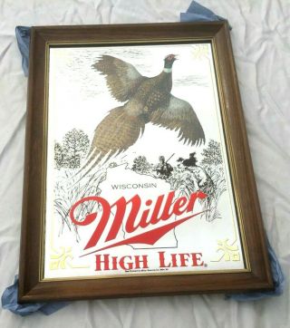 Miller High Life Sportsman Series Pheasant Mirror Nos.  Never Hung