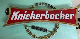 Vtg Ruppert Knickerbocker Beer Light Up Lighted Window Sign - 1 Weld Fix