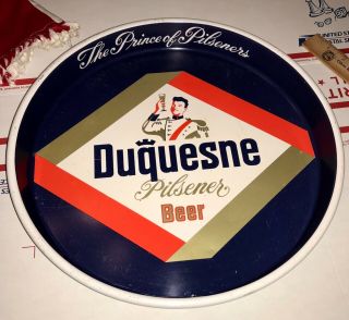 Vintage 1957 Duquesne Pilsner Beer Advertising Tray