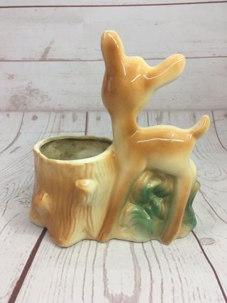 VTG Walt Disney Bambi Fawn Deer Thumper Ceramic Glazed Figurine Planter Vase 3
