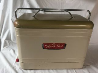 Vintage Knapp Monarch Therm A Chest Cooler With Bottle Opener C1950s,