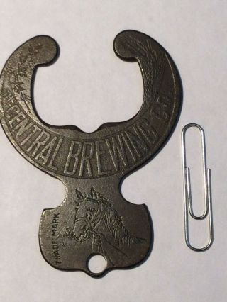 Rare Pre Prohibition Bottle Opener From York The Central Brewing Company
