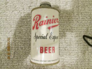 Rainier Special Export Low Profile Irtp Cone Top Beer Can 1940