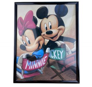 Walt Disney Mickey Mouse And Friends Print Picture Art Frame 8x10 Minnie Mickey