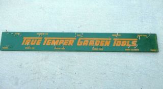 Vintage True Temper Metal Sign Garden Tool Rack Advertisement Store Display 4ft
