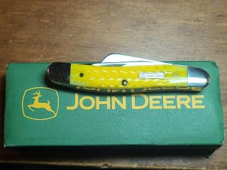Case Xx Medium Stockman John Deere Yellow Pocket Knife Mfg 2004: Penny Start