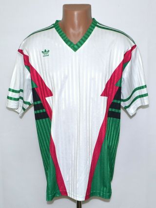 Vintage Adidas Template 1990/1992 Football Shirt Size Xl Adult Egipt Style White