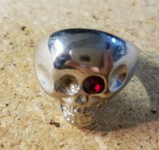 Pirates Of The Caribbean Disney World Store Souvenir Skull Ring - 1 Eye Size 11