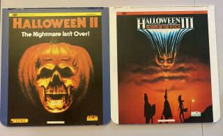 Vintage Videodisc Ced Halloween 2 Ii 3 Iii John Carpenter 1981 Mca 1983 Horror