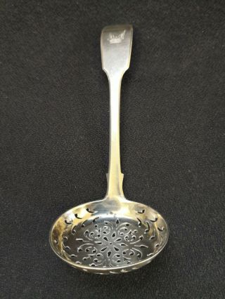 A Fine Sterling Silver Sugar Sifter Spoon By Richard Britton 1840