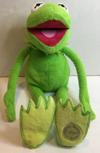 Disney Store Authentic 18 " Kermit The Frog Muppets Stuffed Plush Doll Toy