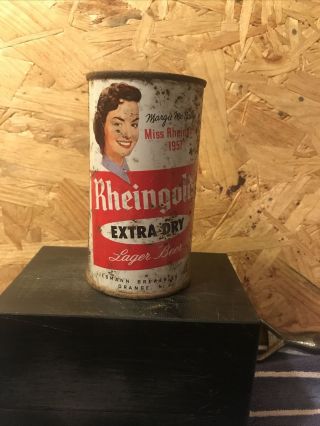 1957 Miss Rheingold Margie Mcnally Flat Top Beer Can