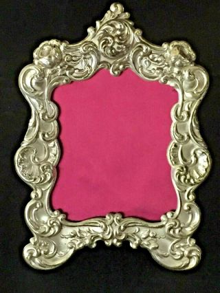 Gorham Sterling Silver Picture Frame 3 5/8 By 5 Inches Roses & Scrolls No 321