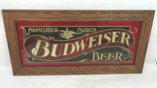 Vintage Anheuser Busch Budweiser Beer Rog Sign 1975 Dean Hensley 6.  75x13.  75 "