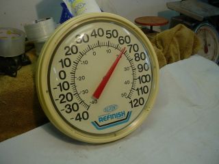 Vintage Dupont Auto Automotive Paint Finishes Gas Oil Advertising Thermometer