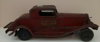 Vintage Girard Fire Chief Siren Coup Pressed Steel Toy Car