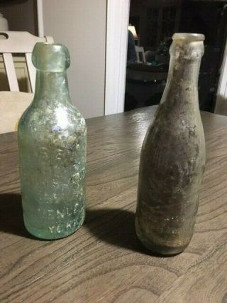 Vintage Blatz Beer Bottle Light Blue