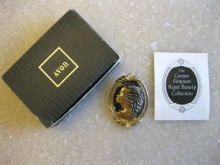 Vintage Avon Coreen Simpson Regal Beauty Pin Brooch Pendant,  Box