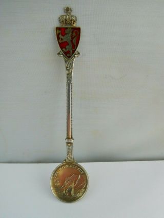 Vintage David Andersen Arts & Crafts Enamel & Silver " The Midnight Sun " Spoon