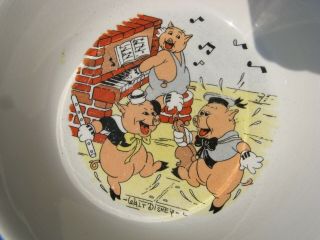 Walt Disney Ent.  1935 Salem China Co.  PATRIOT CHINA THREE LITTLE PIGS CHINA SET 2