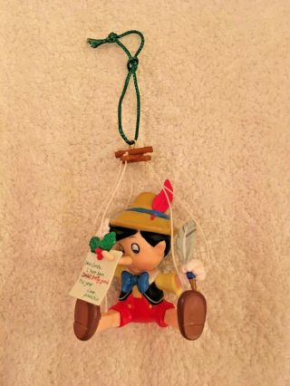 Enesco Disney Pinocchio Ornament " A Real Boy For Christmas " Mib
