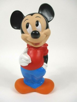 Vintage Walt Disney Productions Illco Toy Mickey Mouse 11 " Plastic Coin Bank