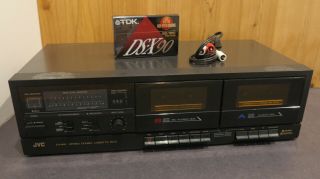 Serviced Vintage Jvc Td - W11j Stereo Double Cassette Deck