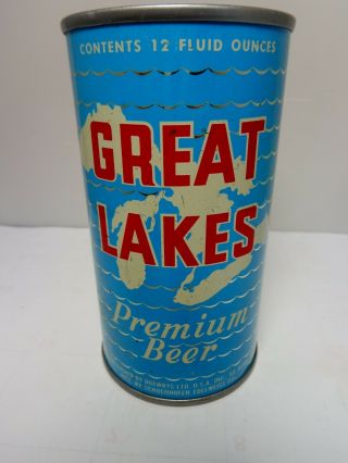 Great Lakes Premium Flat Top Beer Can 74 - 31 Drewrys Ltd Brewing So Bend Indiana