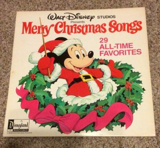 1978 Disneyland Record Walt Disney Studios Merry Christmas Songs 2 Lp Albums