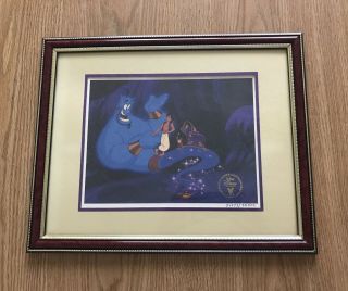 Walt Disney Classics Aladdin Exclusive Commemorative Lithograph 1993 Framed