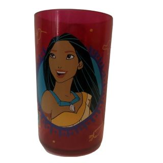 Disney Pocahontas 4 1/8 " Plastic Maroon Melamine Cups Zak Designs Vintage 1990