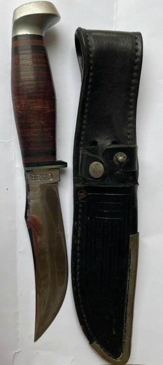 Vintage Case Fixed Blade Hunting Knife With Sheath