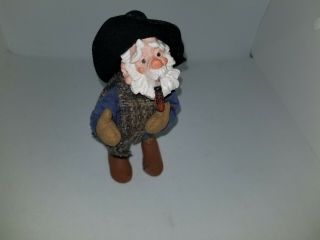 Vintage Simpich Character Doll Collectible Elf Deacon - Smoking - Handmade