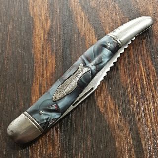 Imperial Knife Made In Usa Fish Fishing Scaler Bottle Opener Vintage Pocket