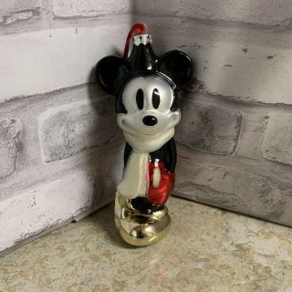 Disney Store Mickey Mouse Ornament 2008 Glass