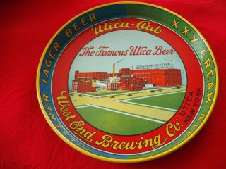 Vintage Utica Club West End Brewing Co.  Beer Tray Utica Ny,