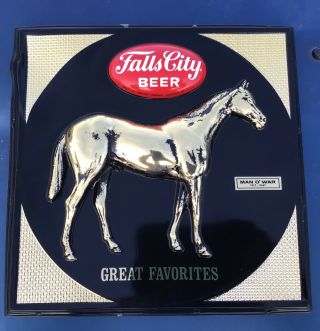 Falls City Beer Horse Bar Display Sign Derby Man O’ War