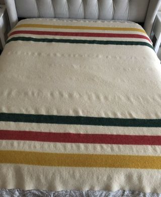 Vintage Pearce Woolrich Pa Wool Blanket 72” X 84” 1960’s Washable