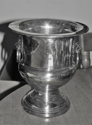Vintage Wallace Silverplate Champagne Bucket With Lion Head Handles