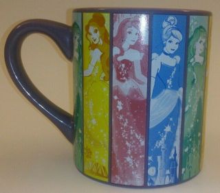 Walt Disney Princesses Coffee Mug Authentic Pink Purple Ceramic Tea Cup